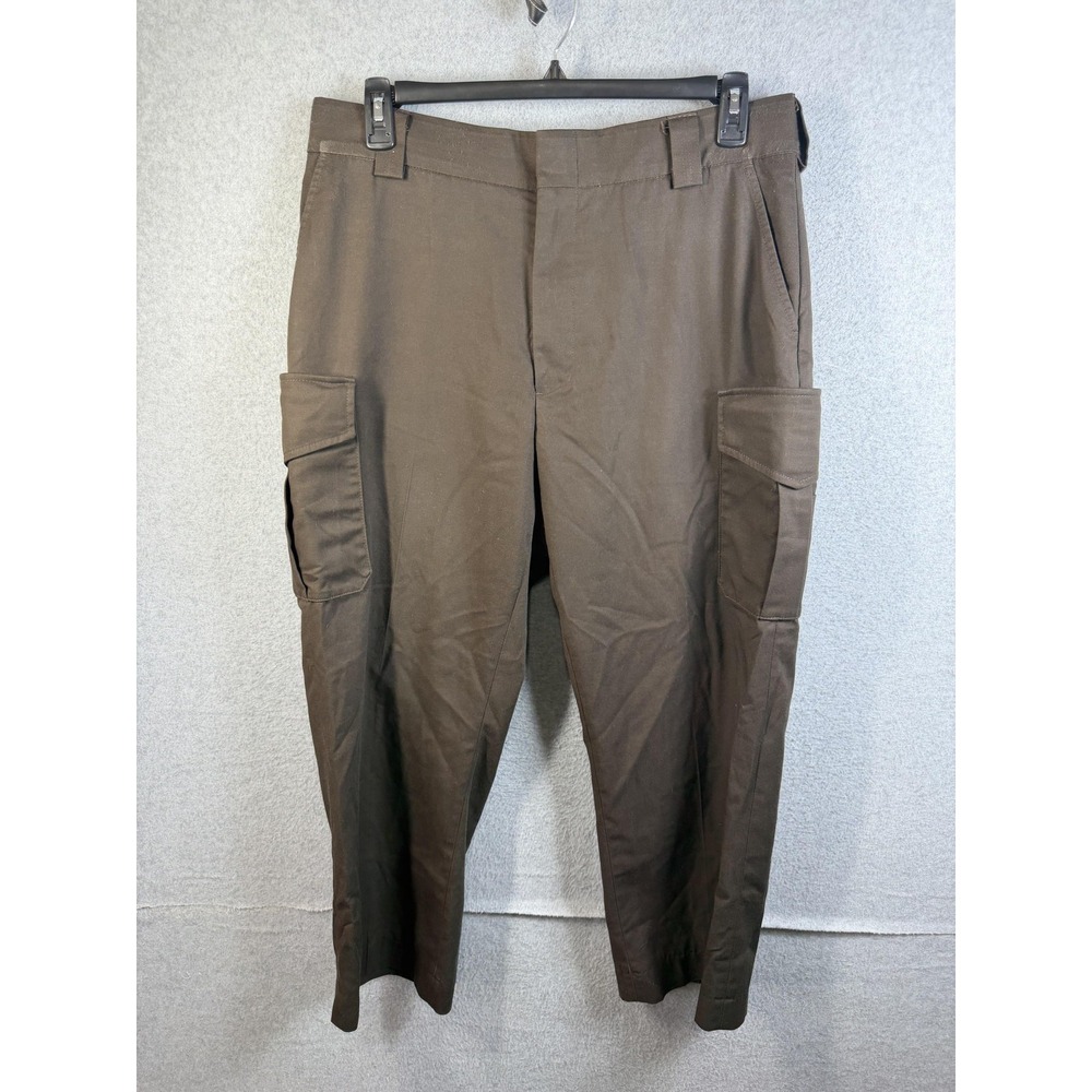 Blauer Cargo Pants Mens 36x27 Brown Flat Front Regular Fit Workwear Pockets